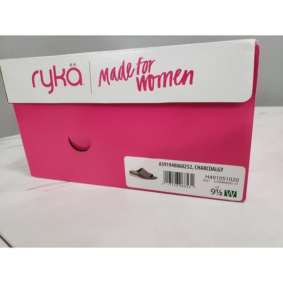 READ DESCRIPTION  NEW SIZE 9.5 WIDE - Ryka‎ Women's Ellie Slide Sandal in Gray - Picture 7 of 7